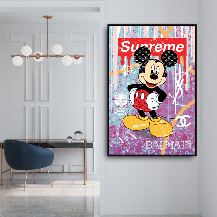 Disney-Mickey-Luxury-Brand-Canvas-Poster-Print-Wall-Art-Decor Disney Mickey Luxury Brand Canvas Poster Print Wall Art Decor