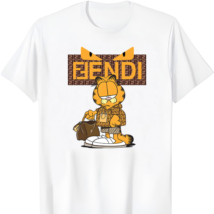 Fendi-Diabolic-Eyes-Garfield-Unisex-T-Shirt-TTB2542 Fendi Diabolic Eyes Garfield Unisex T-Shirt TTB2542
