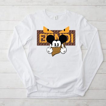 Fendi Diabolic Eyes Mickey Mouse Unisex & Kid Long Sleeve Tee LTB2553