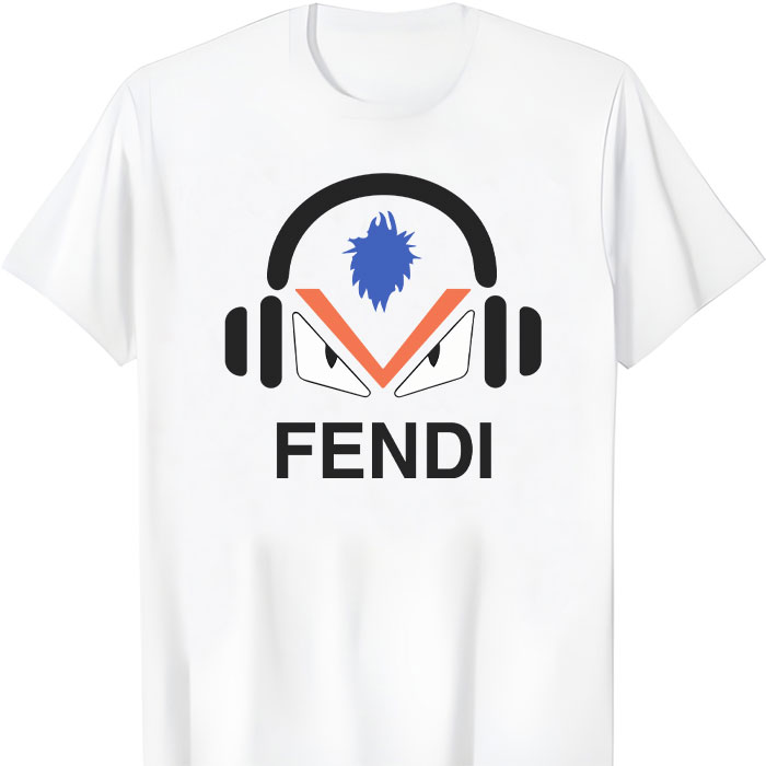 Fendi-Dj-Monster-Unisex-T-Shirt-TTB2552 Fendi Dj Monster Unisex T-Shirt TTB2552