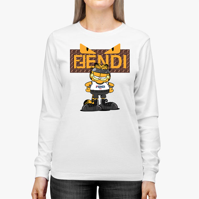 Fendi-Roma-Diabolic-Eyes-Garfield-Unisex-Kid-Long-Sleeve-Tee-LTB2544-2
