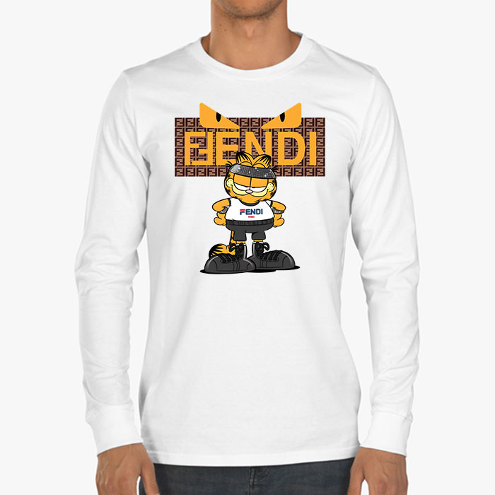 Fendi-Roma-Diabolic-Eyes-Garfield-Unisex-Kid-Long-Sleeve-Tee-LTB2544-3