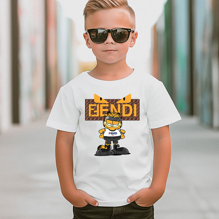 Fendi-Roma-Diabolic-Eyes-Garfield-Unisex-T-Shirt-TTB2544-4