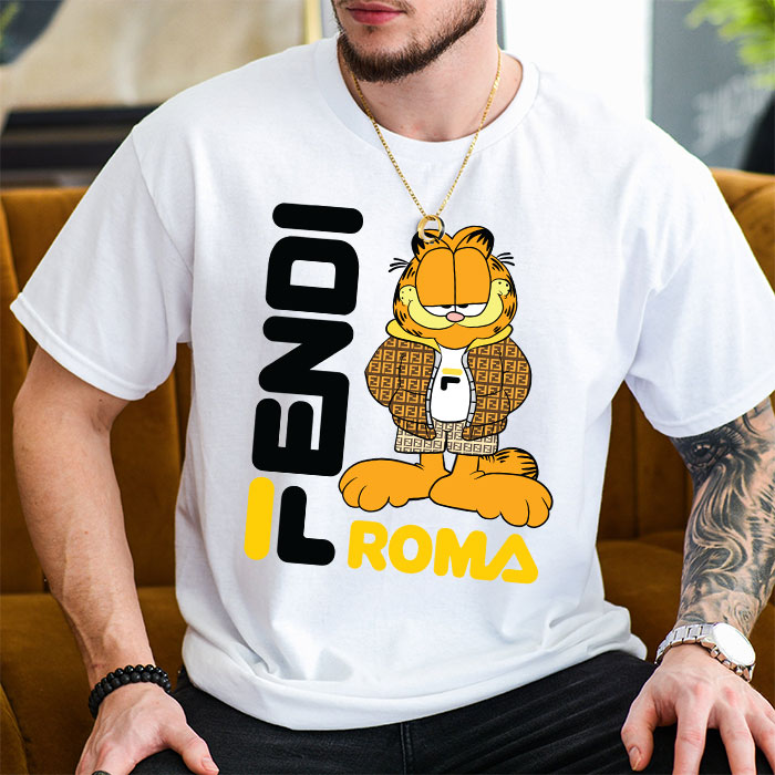 Fendi-Roma-Garfield-Unisex-T-Shirt-TTB2543-2