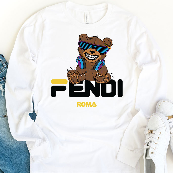 Fendi-Roma-Teddy-Bear-Unisex-Kid-Long-Sleeve-Tee-LTB2547-1