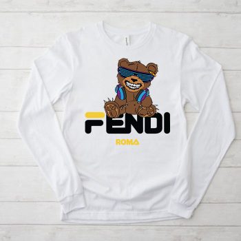 Fendi Roma Teddy Bear Unisex & Kid Long Sleeve Tee LTB2547