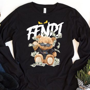 Fendi Roma Teddy Bear Unisex & Kid Long Sleeve Tee LTB2551