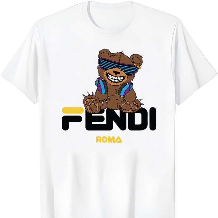 Fendi-Roma-Teddy-Bear-Unisex-T-Shirt-TTB2547 Fendi Roma Teddy Bear Unisex T-Shirt TTB2547