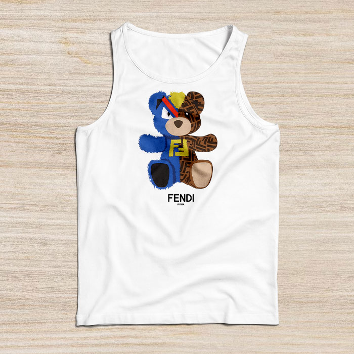 Fendi-Roma-Teddy-Bear-Unisex-Tank-Top-TTTB2541 Fendi Roma Teddy Bear Unisex Tank Top TTTB2541