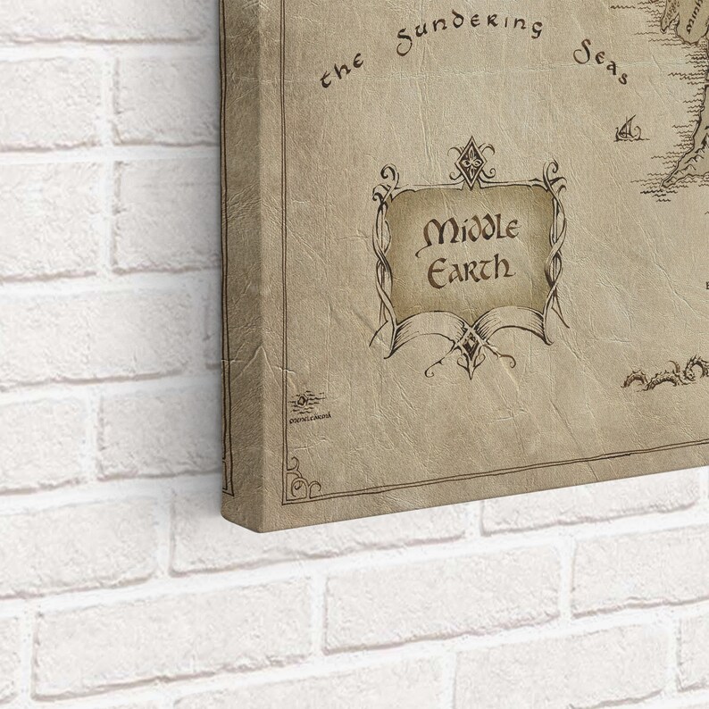 Framed-Middle-Earth-Antique-Map-Canvas-Poster-Wall-Decor-World-Map-Artwork-Lord-Of-The-Rings-Poster-Middle-Earth-Printed-Antique-Map-3