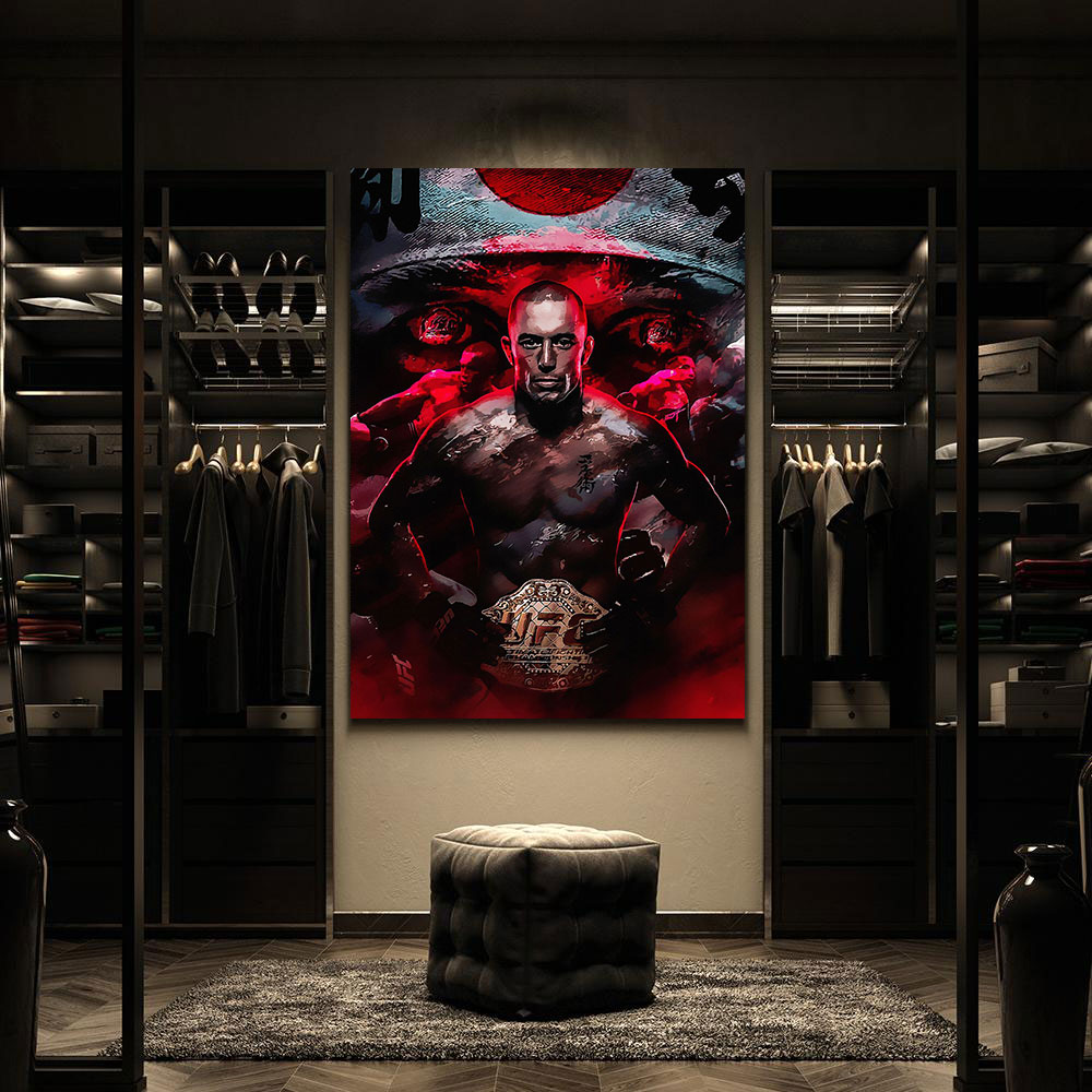 George-Stpierre-Canvas-Poster-Prints-Wall-Art-Decor-For-Fan-M19 George Stpierre Canvas Poster Prints - Wall Art Decor For Fan M19