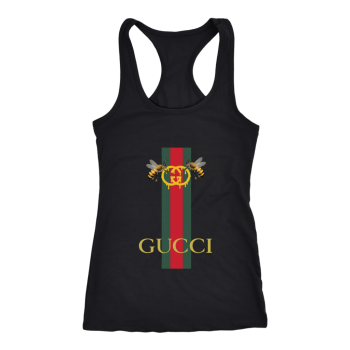 Gucci Bee Logo Drip Women Racerback Tank Top
