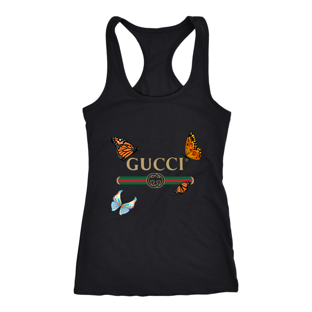 Gucci-Butterfly-Printed-Women-Racerback-Tank-Top Gucci Butterfly Printed Women Racerback Tank Top