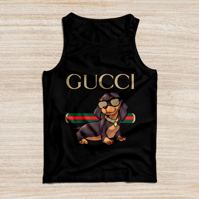 Gucci-Dachshund-Unisex-Tank-Top-TB033 Gucci Dachshund Unisex Tank Top TB033