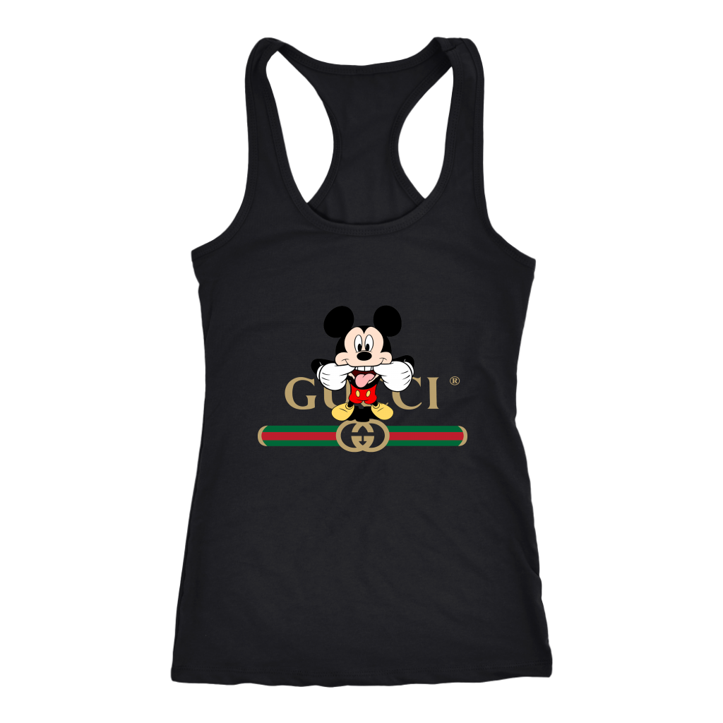 Gucci-Logo-Mickey-Mouse-Clubhouse-Women-Racerback-Tank-Top Gucci Logo Mickey Mouse Clubhouse Women Racerback Tank Top