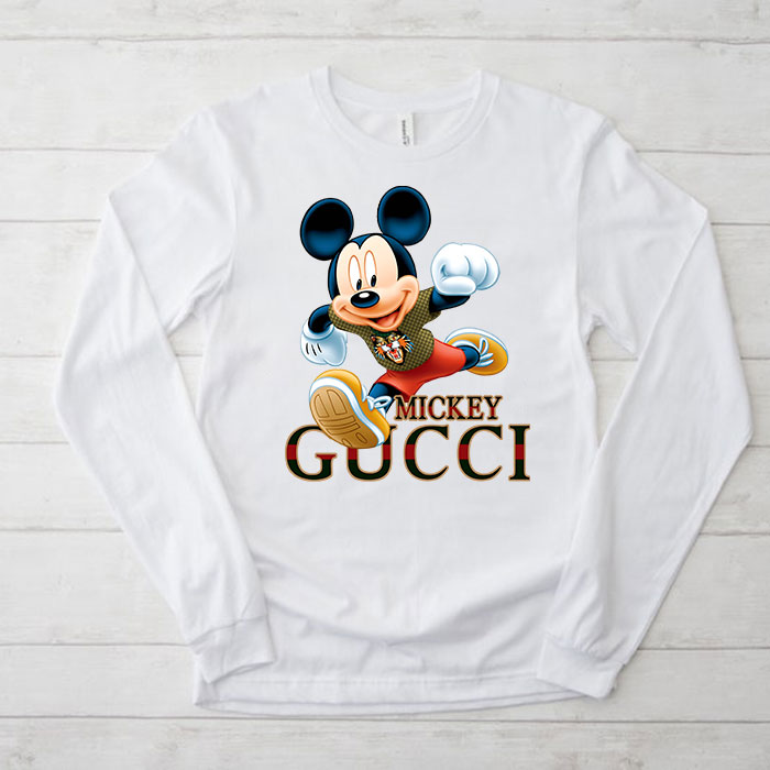 Gucci-Mickey-Mouse-Unisex-Kid-Long-Sleeve-Tee-TBL038 Gucci Mickey Mouse Unisex & Kid Long Sleeve Tee TBL038