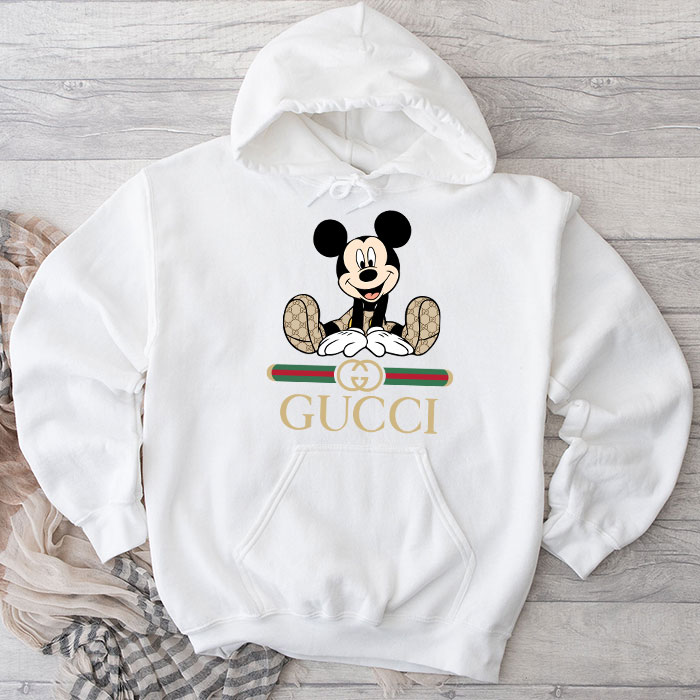 Gucci-Mickey-Mouse-Unisex-Pullover-Hoodie-TB231 Gucci Mickey Mouse Unisex Pullover Hoodie TB231