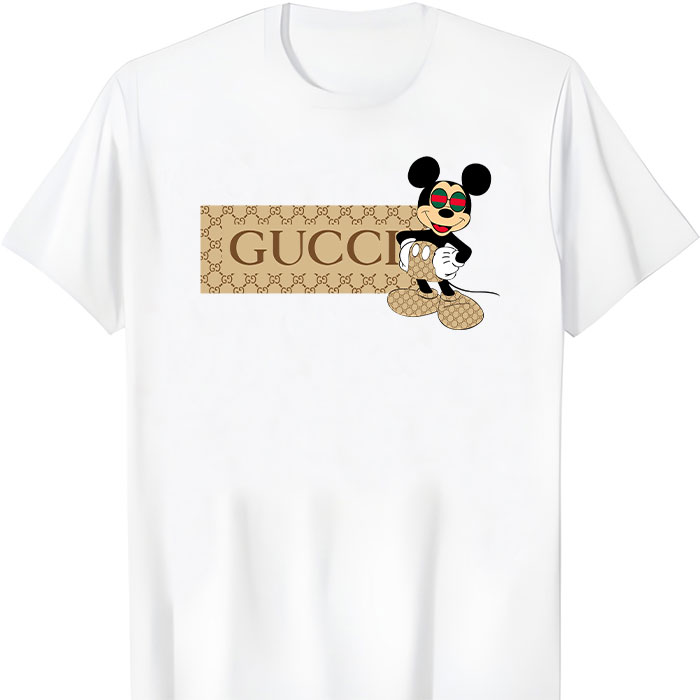 Gucci-Mickey-Mouse-Unisex-T-Shirt-CB458 Gucci Mickey Mouse Unisex T-Shirt CB458