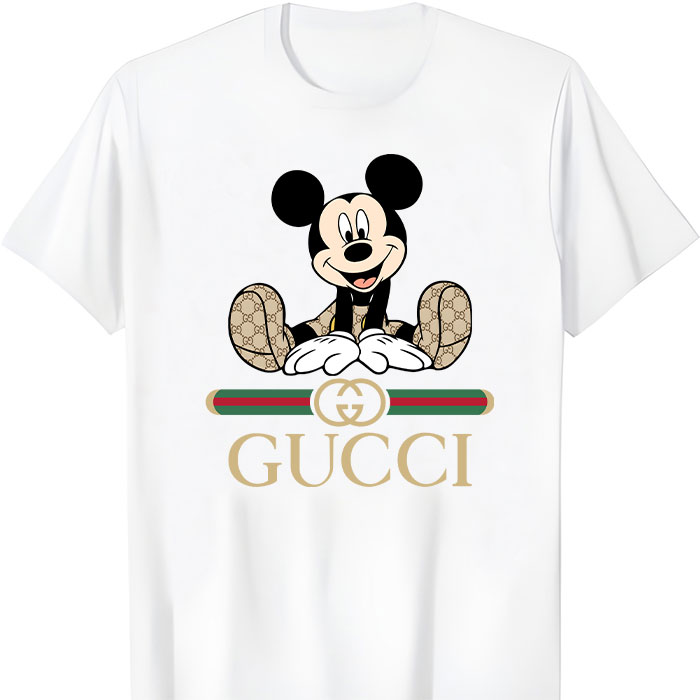 Gucci-Mickey-Mouse-Unisex-T-Shirt-CB463 Gucci Mickey Mouse Unisex T-Shirt CB463