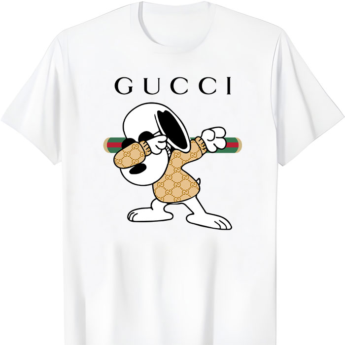 Gucci-Snoopy-Dabbing-Unisex-T-Shirt-CB486 Gucci Snoopy Dabbing Unisex T-Shirt CB486
