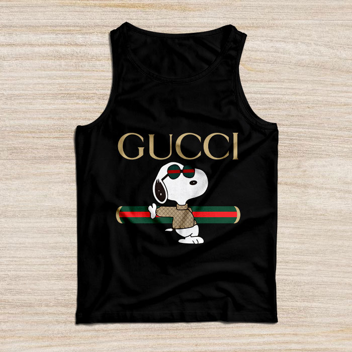 Gucci-Snoopy-Unisex-Tank-Top-TB032 Gucci Snoopy Unisex Tank Top TB032
