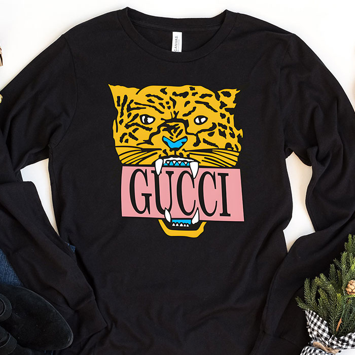 Gucci-Tiger-Unisex-Kid-Long-Sleeve-Tee-TBL084 Gucci Tiger Unisex & Kid Long Sleeve Tee TBL084