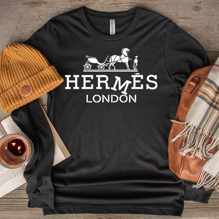 Hermes-London-Horse-Original-Logo-Kid-Tee-Unisex-Longsleeve-Tee-LTB2937-1