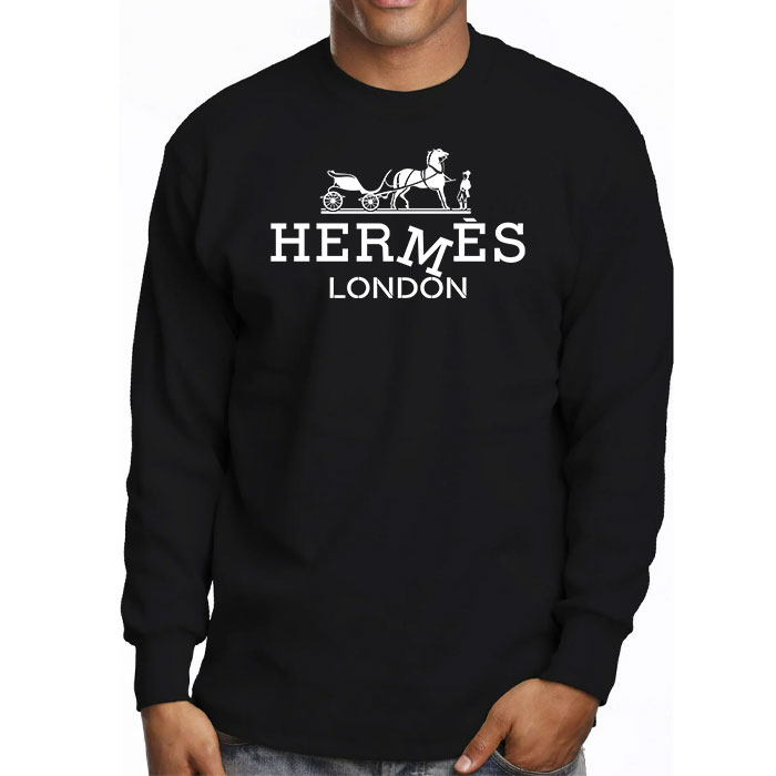 Hermes-London-Horse-Original-Logo-Kid-Tee-Unisex-Longsleeve-Tee-LTB2937-2