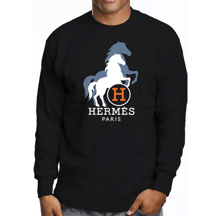 Hermes-Paris-Horse-Logo-Kid-Tee-Unisex-Longsleeve-Tee-LTB2928-2