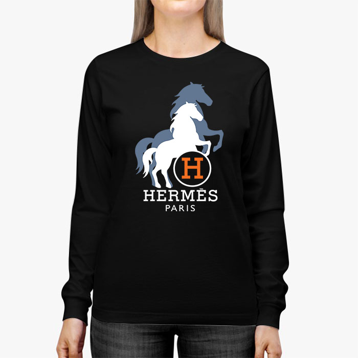 Hermes-Paris-Horse-Logo-Kid-Tee-Unisex-Longsleeve-Tee-LTB2928-3