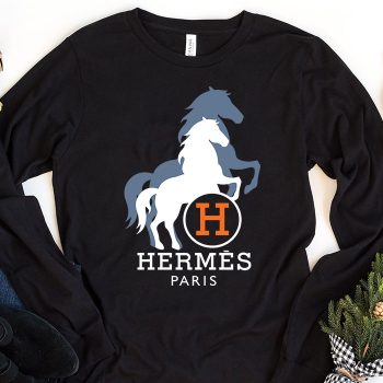 Hermes Paris Horse Logo Kid Tee Unisex Longsleeve Tee LTB2928