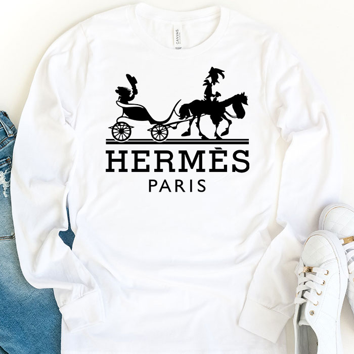 Hermes-Paris-Horse-Logo-Kid-Tee-Unisex-Longsleeve-Tee-LTB2930-1