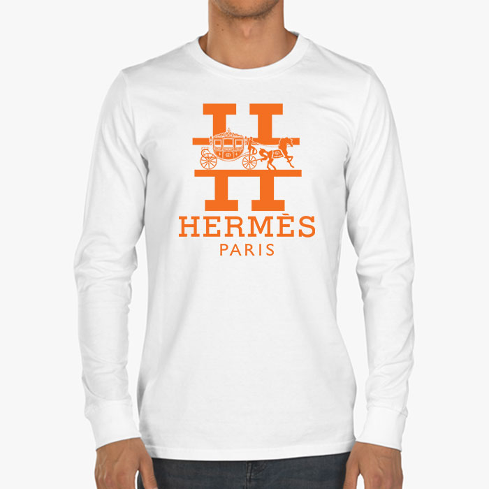 Hermes-Paris-Horse-Logo-Kid-Tee-Unisex-Longsleeve-Tee-LTB2935-2