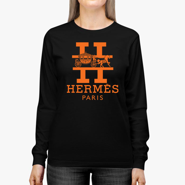 Hermes-Paris-Horse-Logo-Kid-Tee-Unisex-Longsleeve-Tee-LTB2935-3