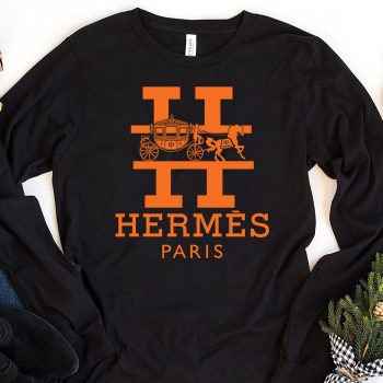 Hermes Paris Horse Logo Kid Tee Unisex Longsleeve Tee LTB2935