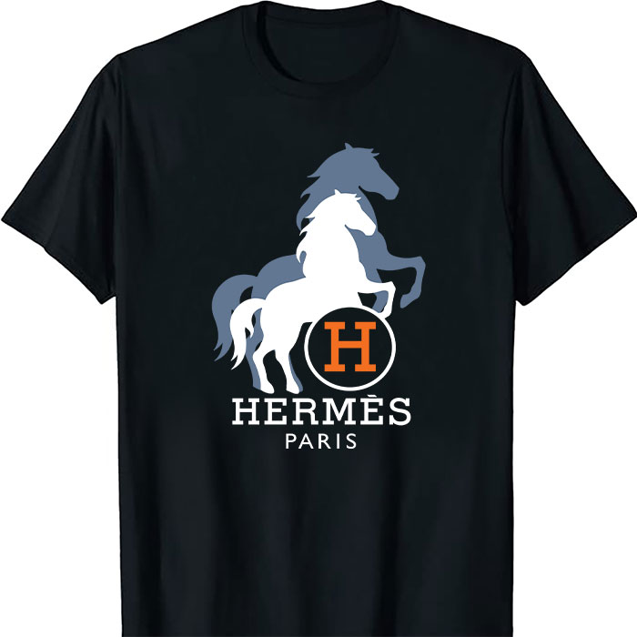 Hermes-Paris-Horse-Logo-Unisex-T-Shirt-TTB2928 Hermes Paris Horse Logo Unisex T-Shirt TTB2928