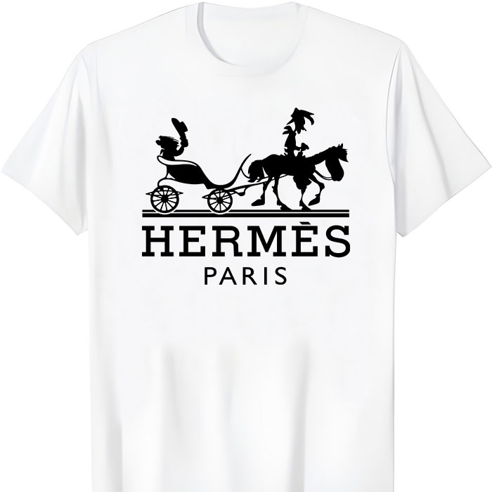 Hermes-Paris-Horse-Logo-Unisex-T-Shirt-TTB2930 Hermes Paris Horse Logo Unisex T-Shirt TTB2930