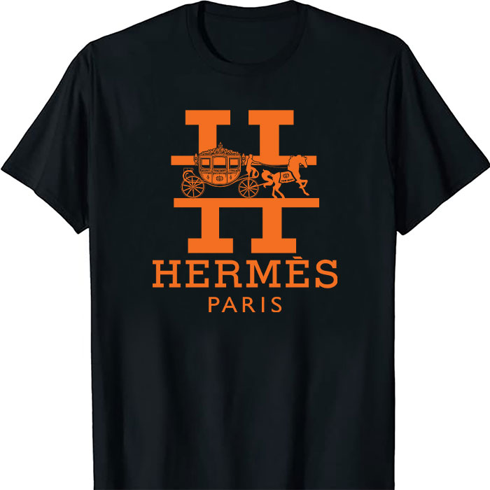 Hermes-Paris-Horse-Logo-Unisex-T-Shirt-TTB2935 Hermes Paris Horse Logo Unisex T-Shirt TTB2935