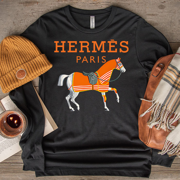 Hermes-Paris-Horse-Original-Logo-Kid-Tee-Unisex-Longsleeve-Tee-LTB2924-1