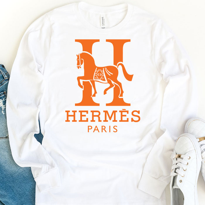 Hermes-Paris-Horse-Original-Logo-Kid-Tee-Unisex-Longsleeve-Tee-LTB2931-1