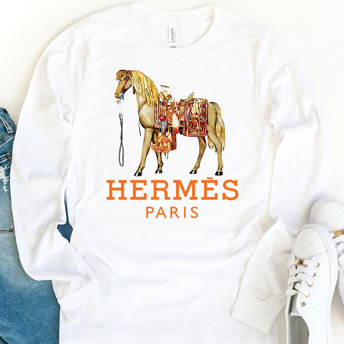 Hermes-Paris-Horse-Original-Logo-Kid-Tee-Unisex-Longsleeve-Tee-LTB2936-1