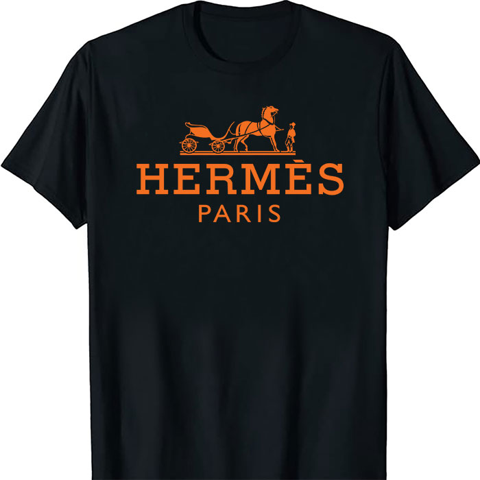 Hermes-Paris-Horse-Original-Logo-Unisex-T-Shirt-TTB2923 Hermes Paris Horse Original Logo Unisex T-Shirt TTB2923