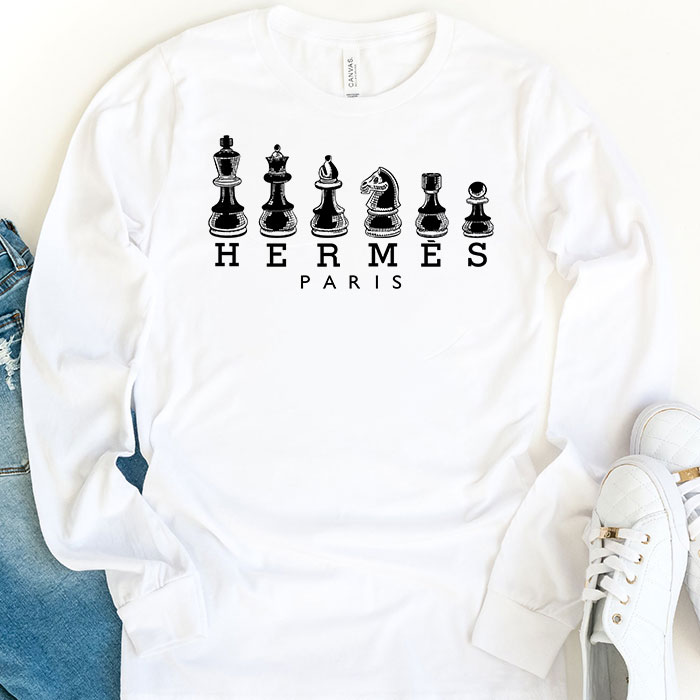 Hermes-Paris-Seahorses-Kid-Tee-Unisex-Longsleeve-Tee-LTB2927-1