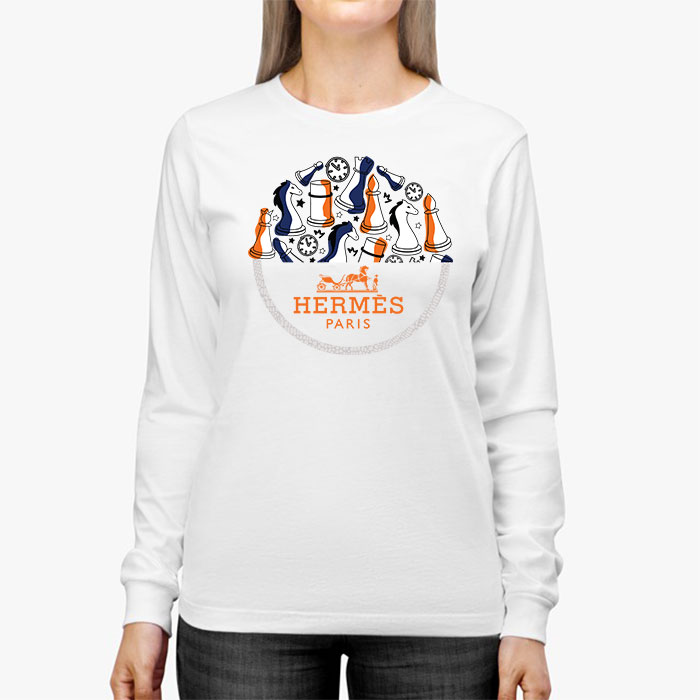 Hermes-Paris-Seahorses-Logo-Kid-Tee-Unisex-Longsleeve-Tee-LTB2926-2