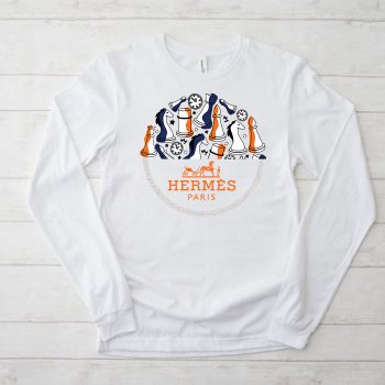 Hermes Paris Seahorses Logo Kid Tee Unisex Longsleeve Tee LTB2926