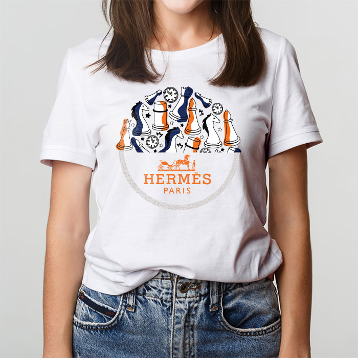 Hermes-Paris-Seahorses-Logo-Unisex-T-Shirt-TTB2926-1