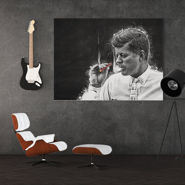 Joint-Kennedy-the-Timeless-Elegance-of-JFK-in-History-Canvas-Poster-Print-Wall-Art-Decor-2