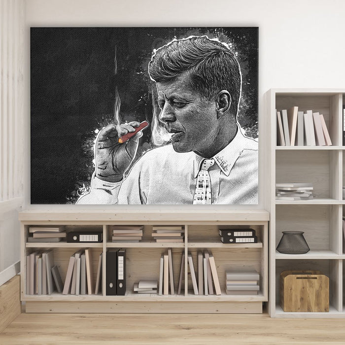 Joint-Kennedy-the-Timeless-Elegance-of-JFK-in-History-Canvas-Poster-Print-Wall-Art-Decor-3
