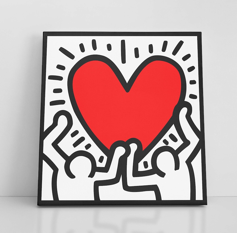 Keith-Haring-Love-Canvas-Pop-Art-Canvas-Wall-Decor-Colourful-Art-2