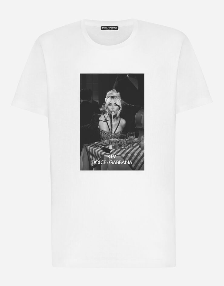 Kim-Kardashian-Printed-Dolce-Gabbana-Tee-Unisex-T-Shirt-FTS517 Kim Kardashian Printed Dolce & Gabbana Tee Unisex T-Shirt FTS517